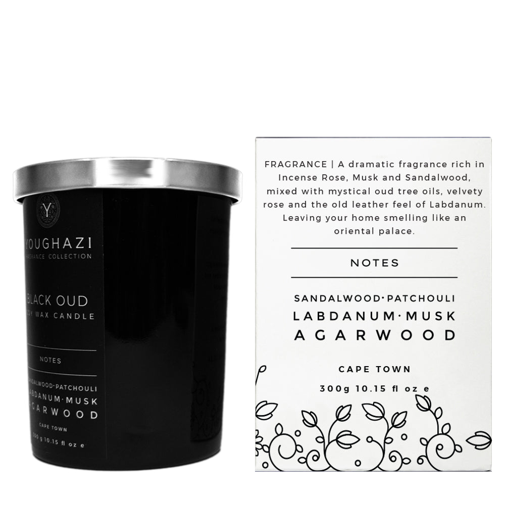 Soy Wax Candle Black Oud 300g