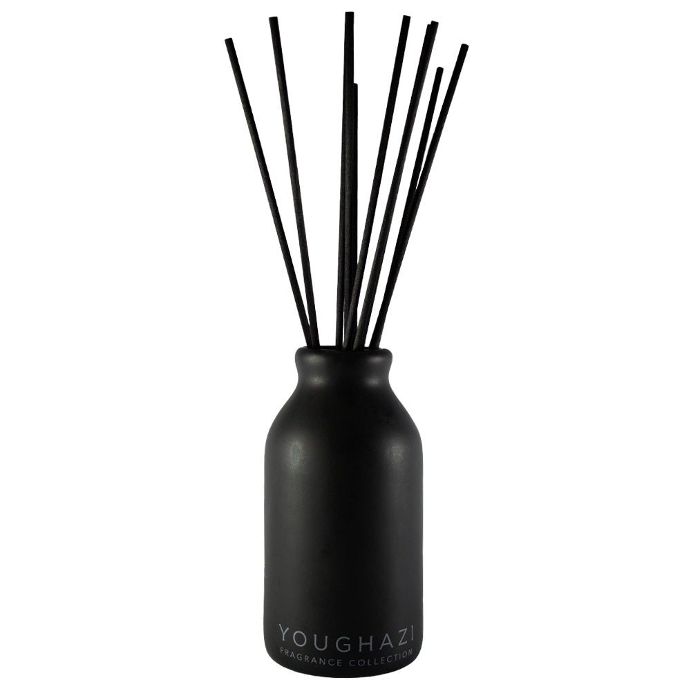 Ceramic Reed Diffuser BLACK Bottle (+ 10 Reed Sticks)