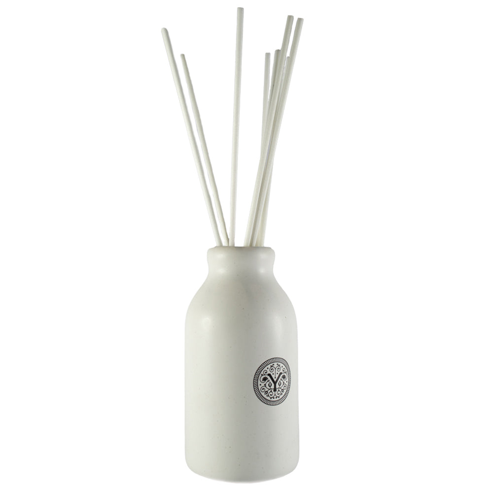 Ceramic Reed Diffuser WHITE Bottle (+ 10 Reed Sticks)