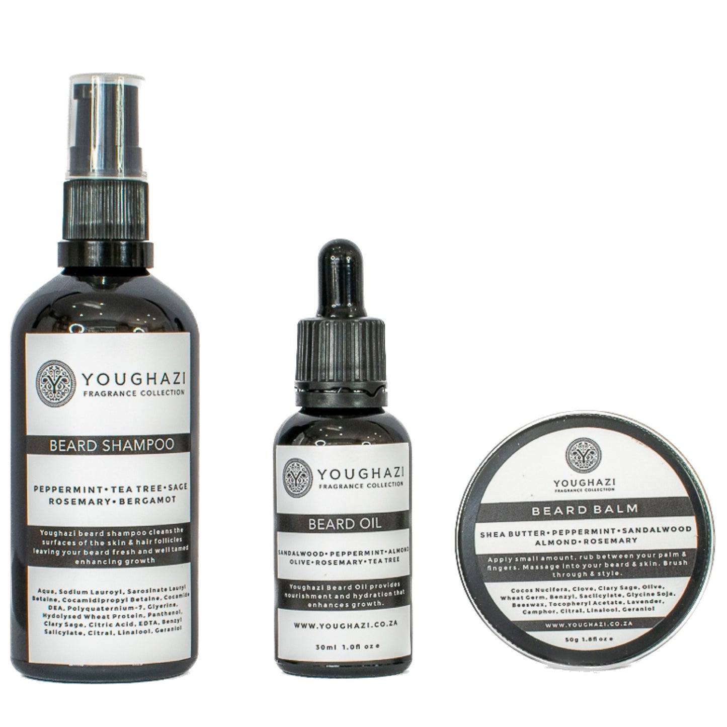 GIFT SET 5: Beard Gift Set - Beard Oil 30ml + Beard Balm 50g + Beard Shampoo 100ml