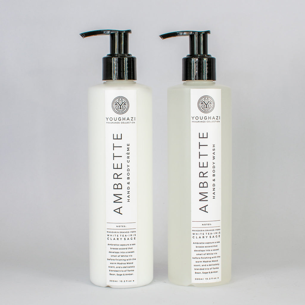 GIFT SET 4: Ambrette Hand and Body Wash + Cremé Set 300ml