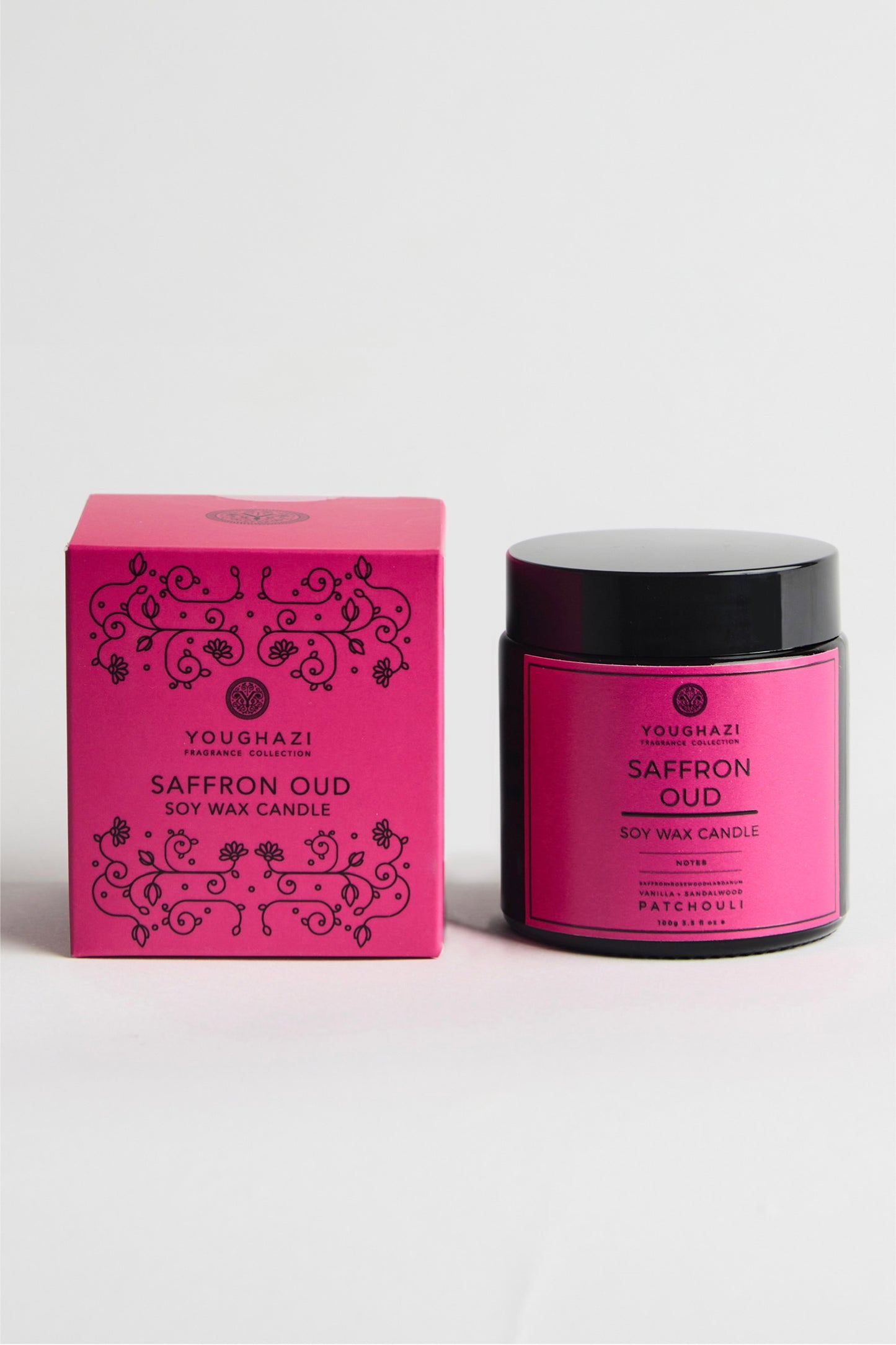 Saffron Oud Soy Wax Candle | Aswad Collection