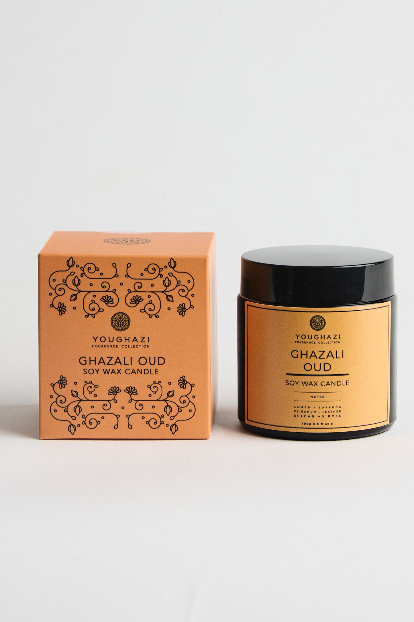 Ghazali Oud Soy Wax Candle | Aswad Collection