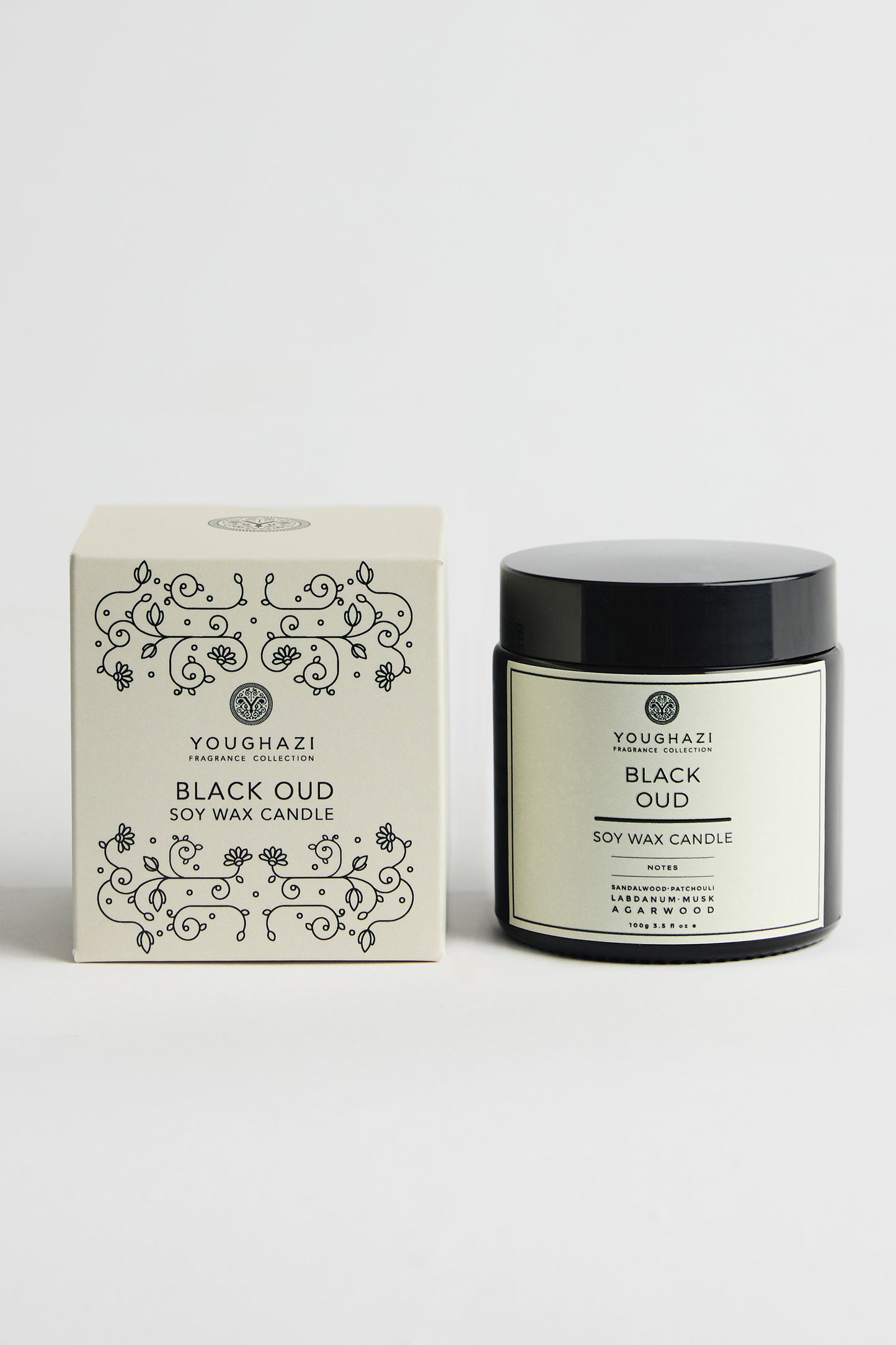 Black Oud Soy Wax Candle | Aswad Collection