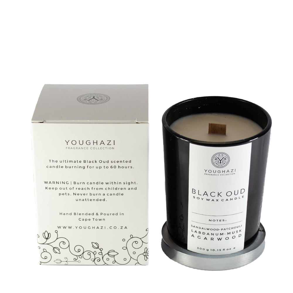 Soy Wax Candle Black Oud 300g