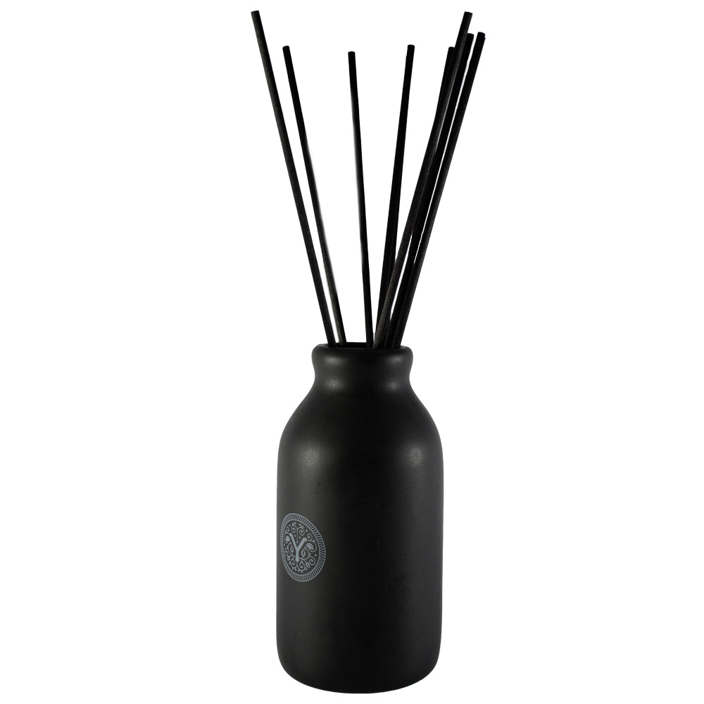 Black Ceramic Reed Diffuser Bottle + 10 Reed Sticks