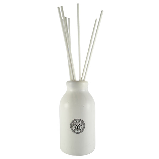 White Ceramic Reed Diffuser Bottle + 10 Reed Sticks