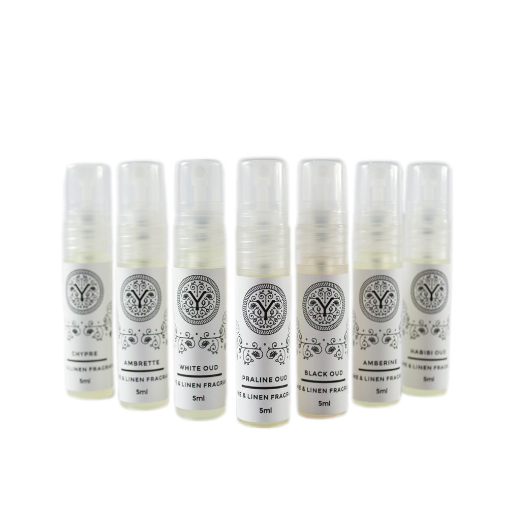 Set of 7x Home & Linen Fragrance Collection 5ml