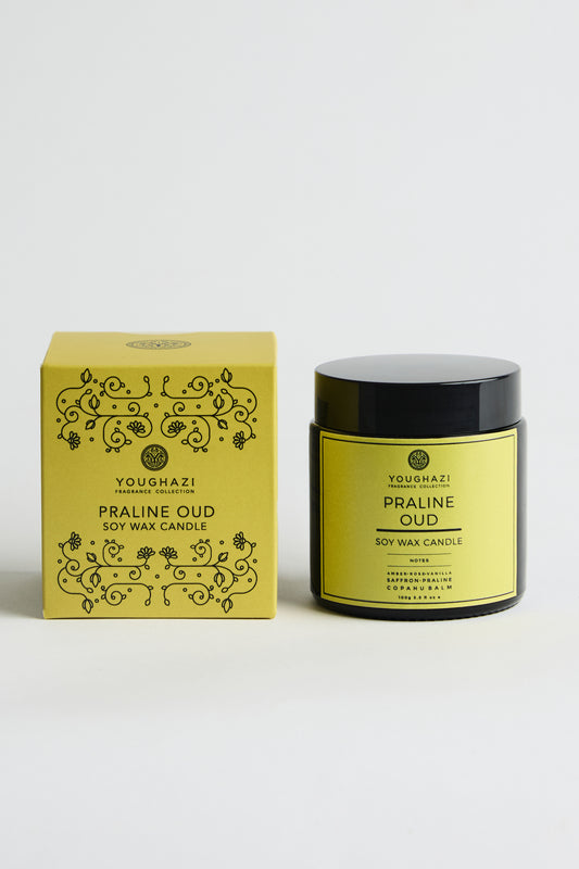 Praline Oud Soy Wax Candle | Aswad Collection