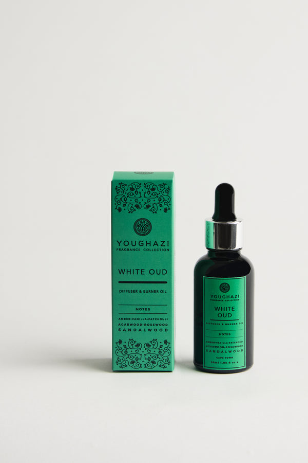 White Oud Diffuser & Burner Oil 30ml | Aswad Collection