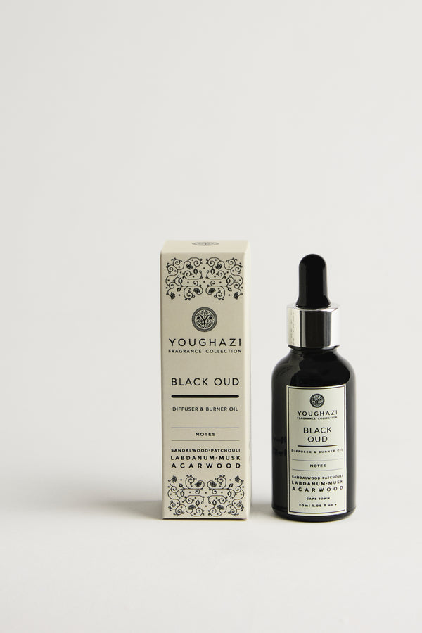 Black Oud Diffuser & Burner Oil 30ml | Aswad Collection