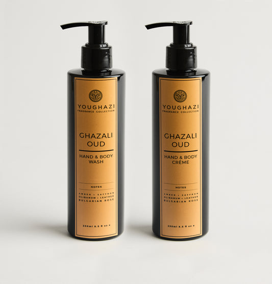 Ghazali Oud Hand & Body Wash + Créme Set | Aswad Collection